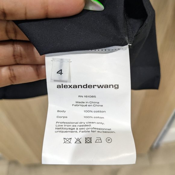 Alexander Wang Gathered Long-Sleeved Shirt Dress - Picture 6 of 6